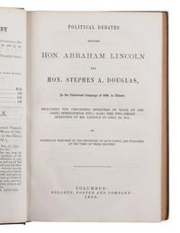 Political Debates between Hon. Abraham Lincoln and Hon. Stephen A. Douglas. Columbus: 1860.