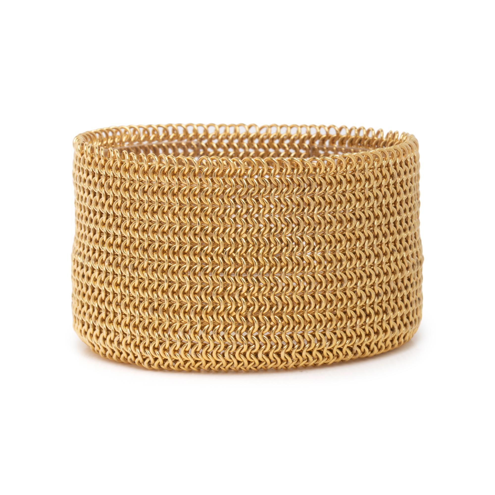 HIGH KARAT YELLOW GOLD MESH BRACELET