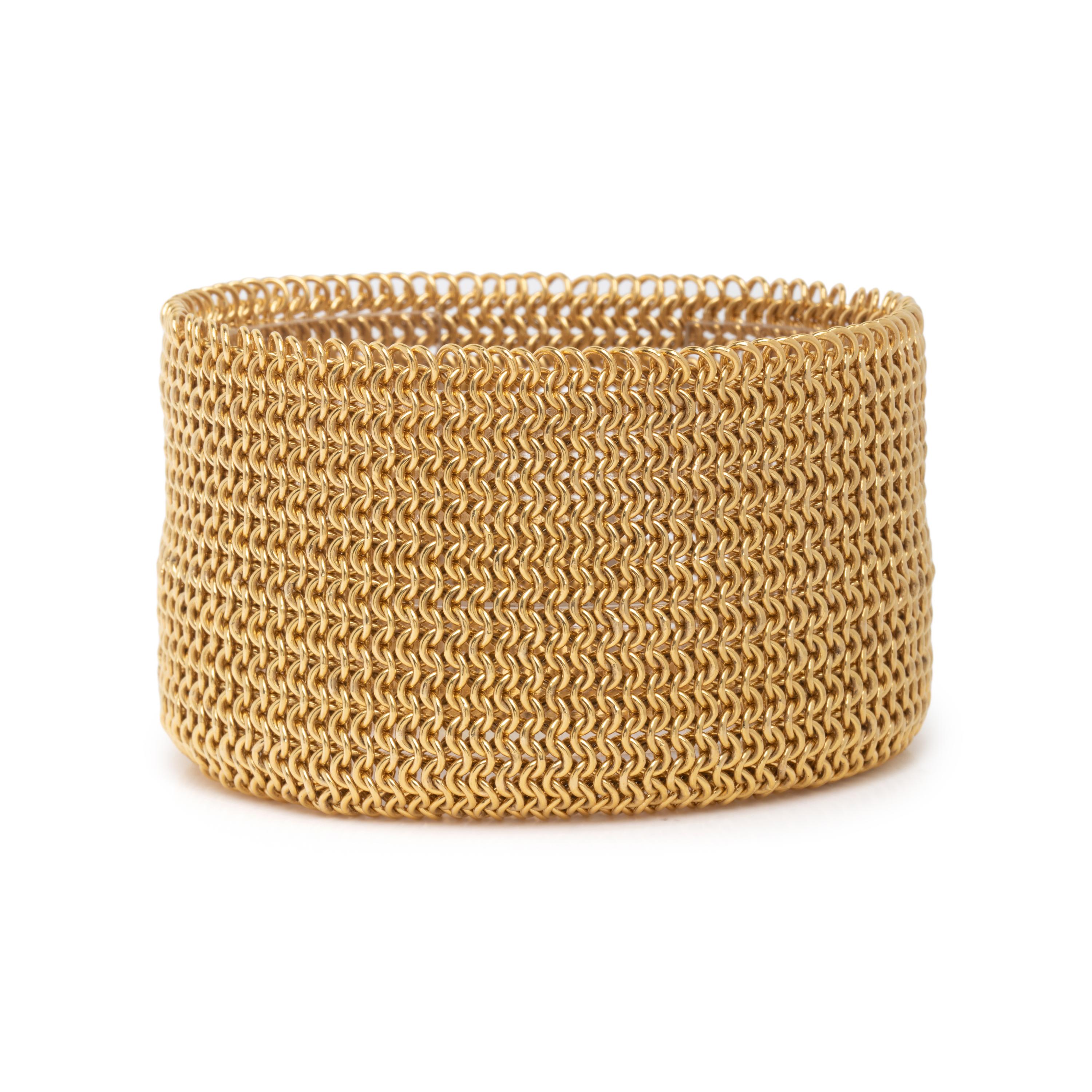 HIGH KARAT YELLOW GOLD MESH BRACELET