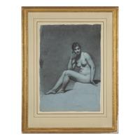 Pauline Auzou (French, 1775-1835) — A Seated Female Nude