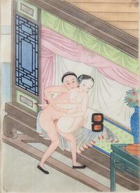 A set of twelve Chinese erotic album leaves, late Qing dynasty to Republic period 春宮圖一組十二幅 晚清至民國
