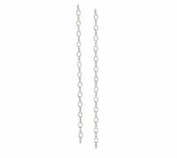 White Gold and Diamond Chain Dangle Earrings