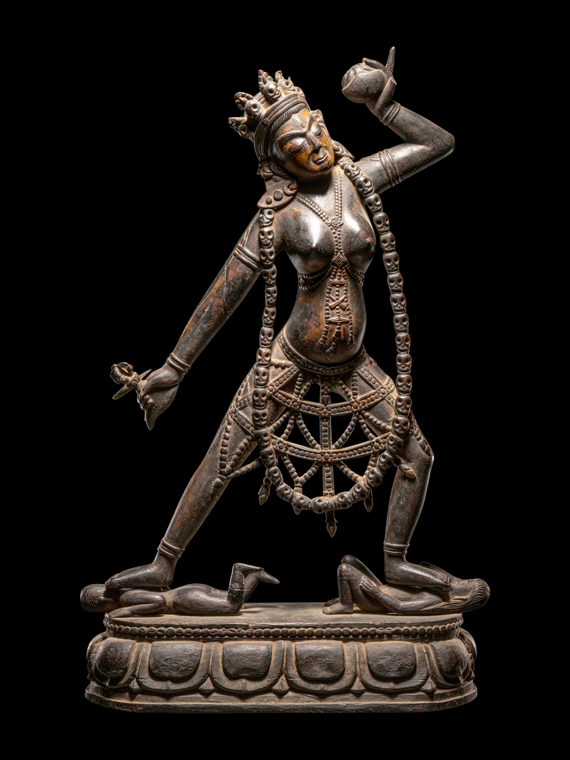 A Tibetan Lacquered Wood Figure of Vajrayogini