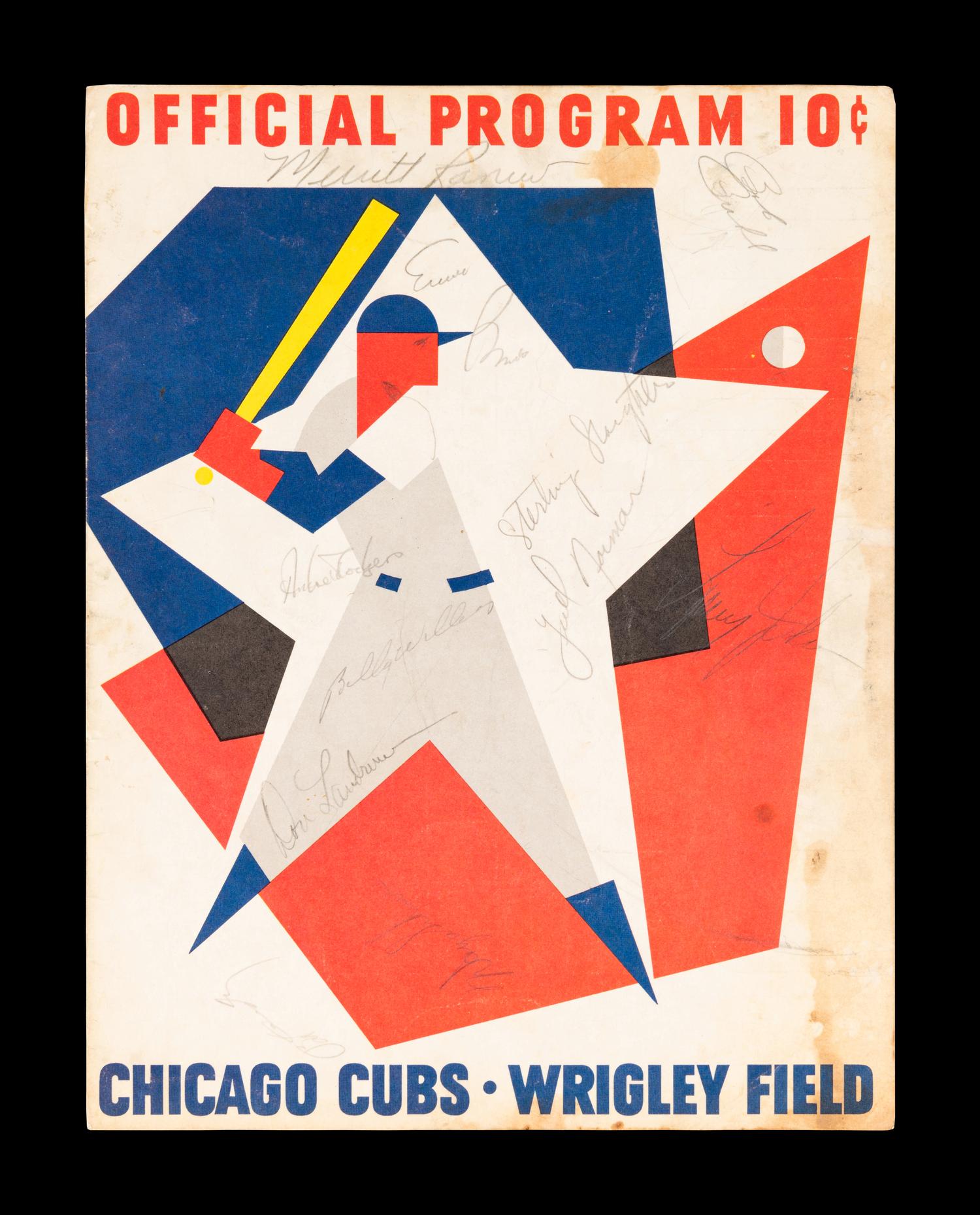 A Group of 12 1960s-70s Chicago Cubs Wrigley Field Signed Autograph Scorecards (Including Ernie Banks, Billy Williams, Fergie Jenkins and Ron Santo)