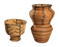Maricopa Gap-Stitched and Tohono O'odham Chalice Baskets