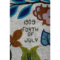 Anishinaabe Pictorial Beaded Bandolier Bag, Fourth of July