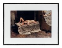 Bruce Bernard (1928-2000) Lee Bowery and Nicola Bateman Posing for Lucien Freud's "And the Husband", 1993