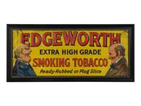 An Edgeworth Tobacco Pressed and Painted Metal Advertising Sign