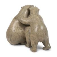 Soapstone Sculpture, Polar Bear Family