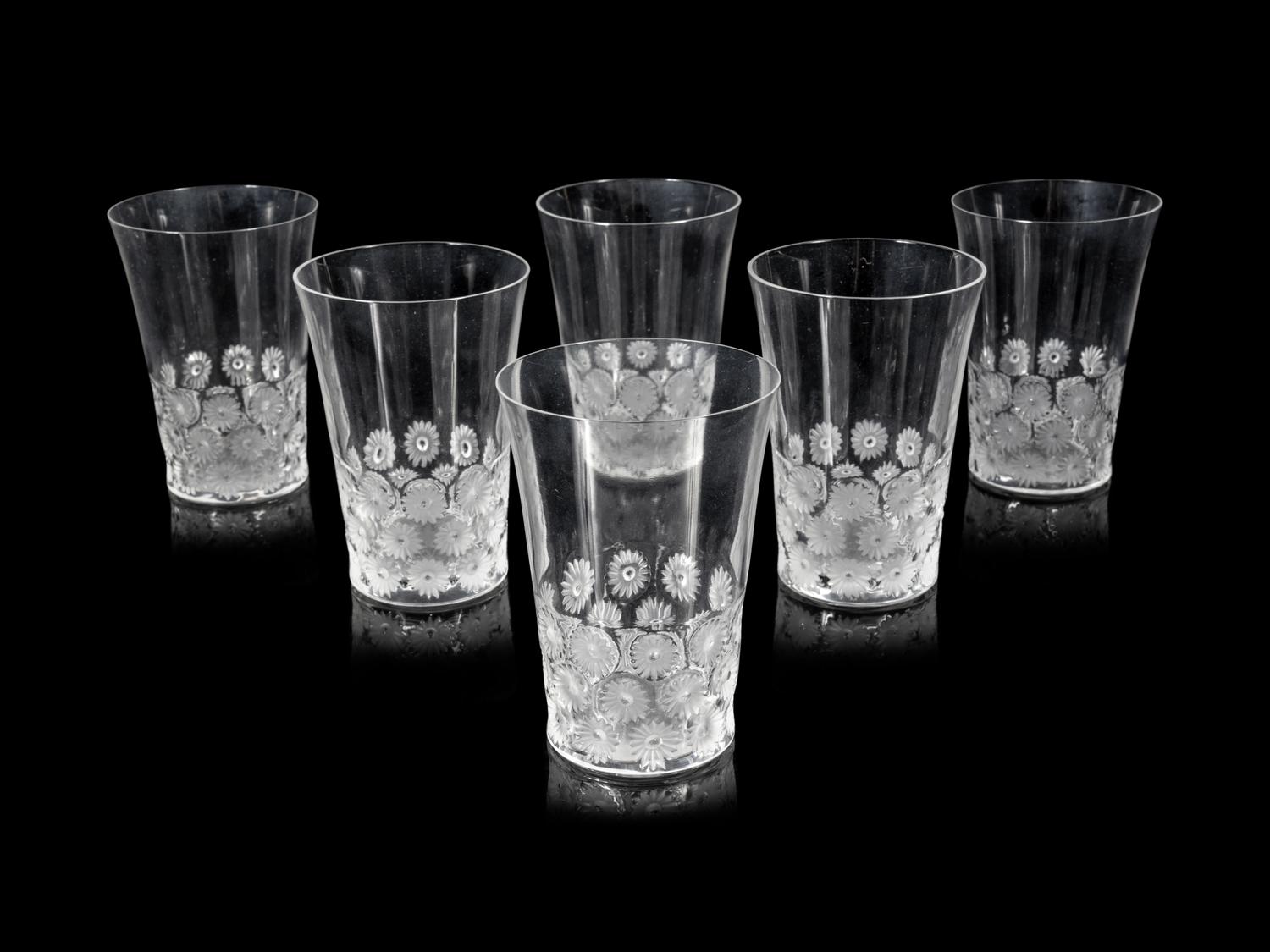 A Set of Ten Lalique Napsbury Tumblers