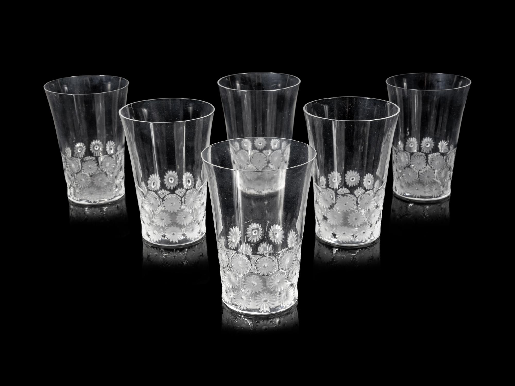 A Set of Ten Lalique Napsbury Tumblers