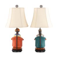 A Pair of Chinese Export Porcelain Figures Mounted as Lamps with Shades