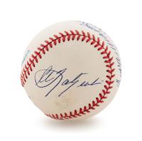 A Triple Crown Winners Multi Signed Baseball (Mickey Mantle, Frank Robinson, Ted Williams, Carl Yastrzemski)