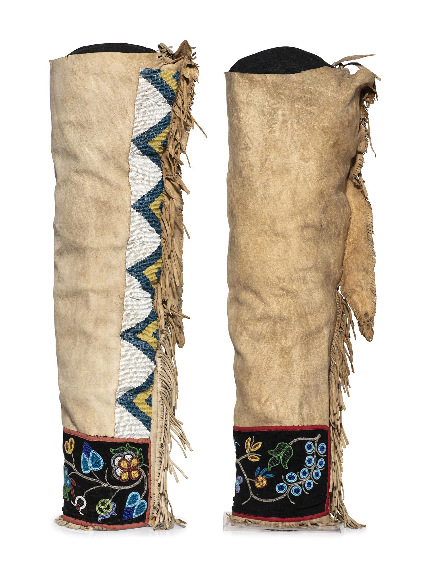 Great Lakes Beaded Hide Leggings