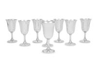 A Set of Eight American Silver Goblets