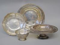 Four sterling silver bowls towle silversmiths, stieff co., and grogan co.