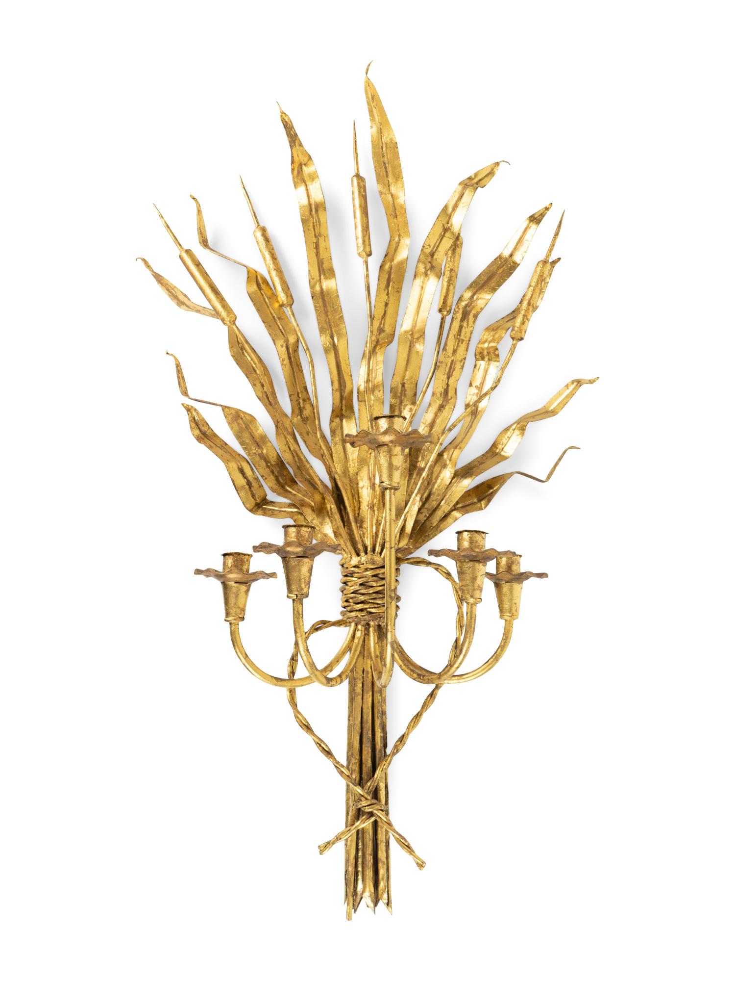 A Louis XVI Style Gilt-Metal Five-Light Sconce — MID-20TH CENTURY