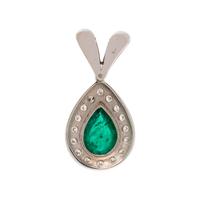 EMERALD AND DIAMOND PENDANT