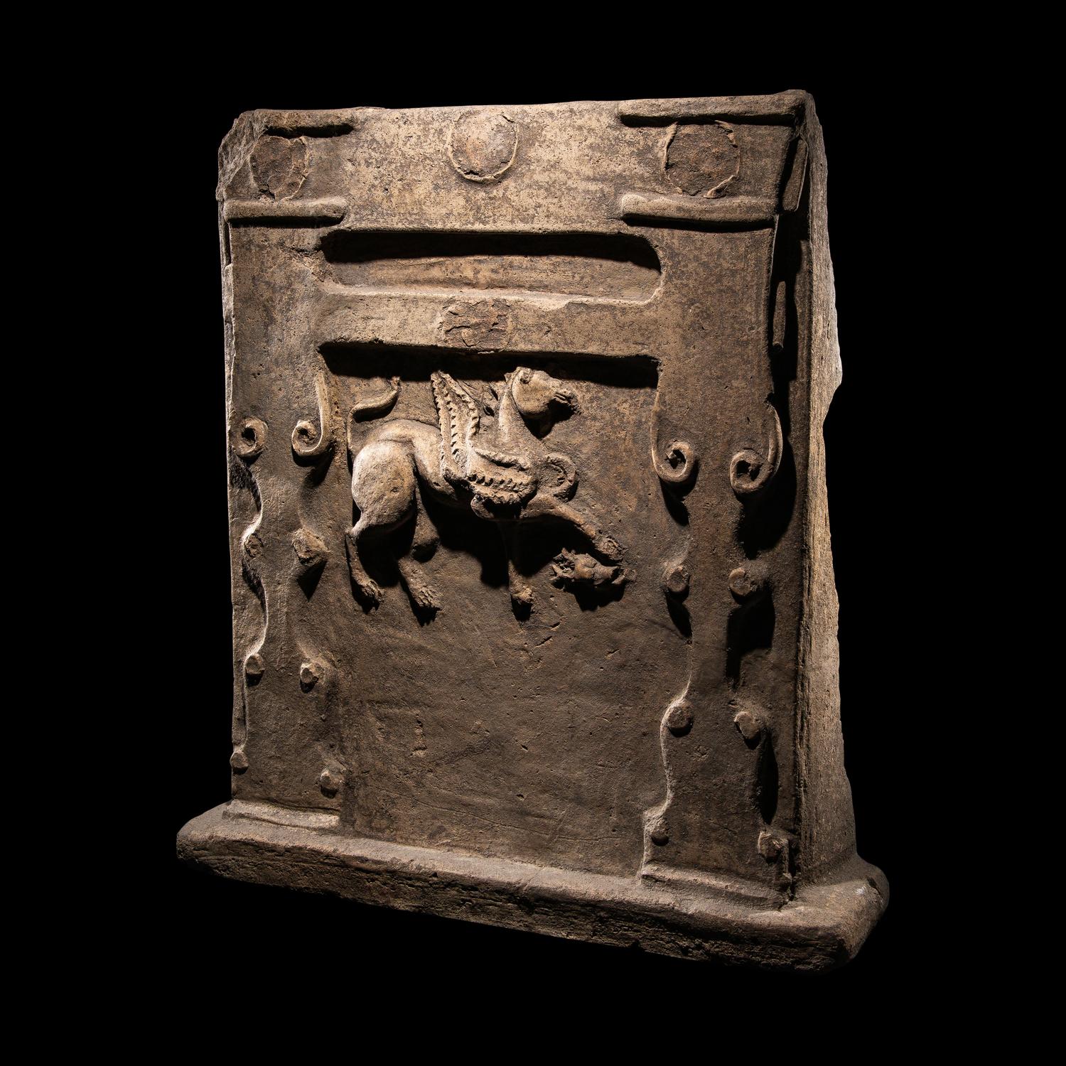 A Tarentine Terracotta Relief with a Griffin