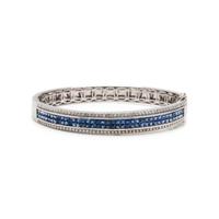 SAPPHIRE AND DIAMOND BANGLE BRACELET