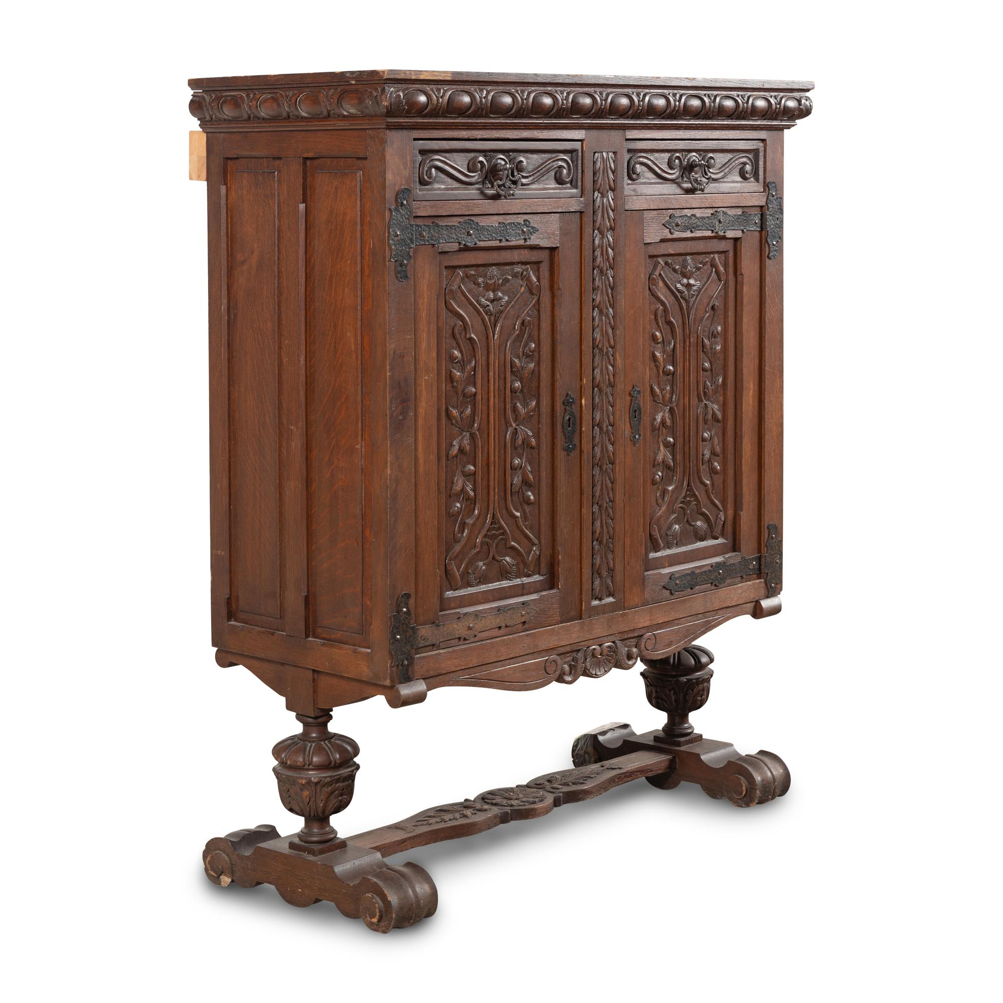 A Renaissance Revival Oak Cabinet