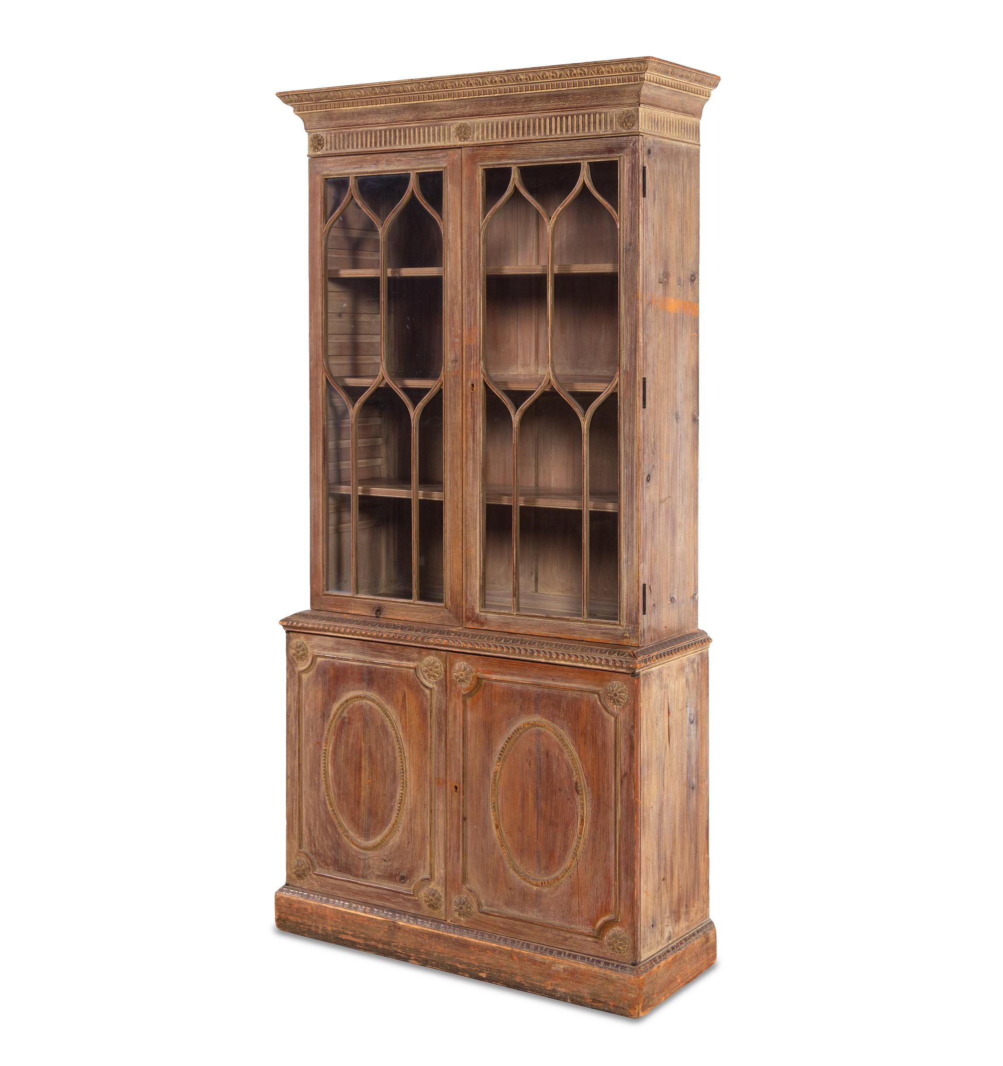 A George III Style Cerused Oak Bookcase