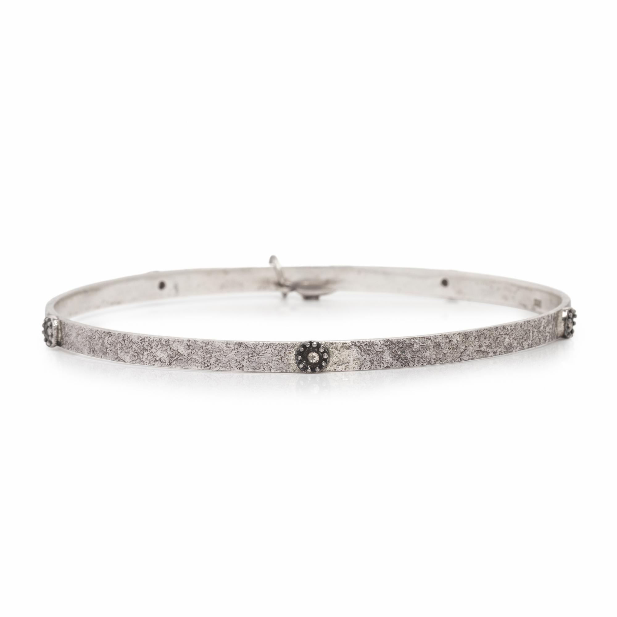 Coomi, White Gold Demi Parure and Sterling Silver Bangle Bracelet