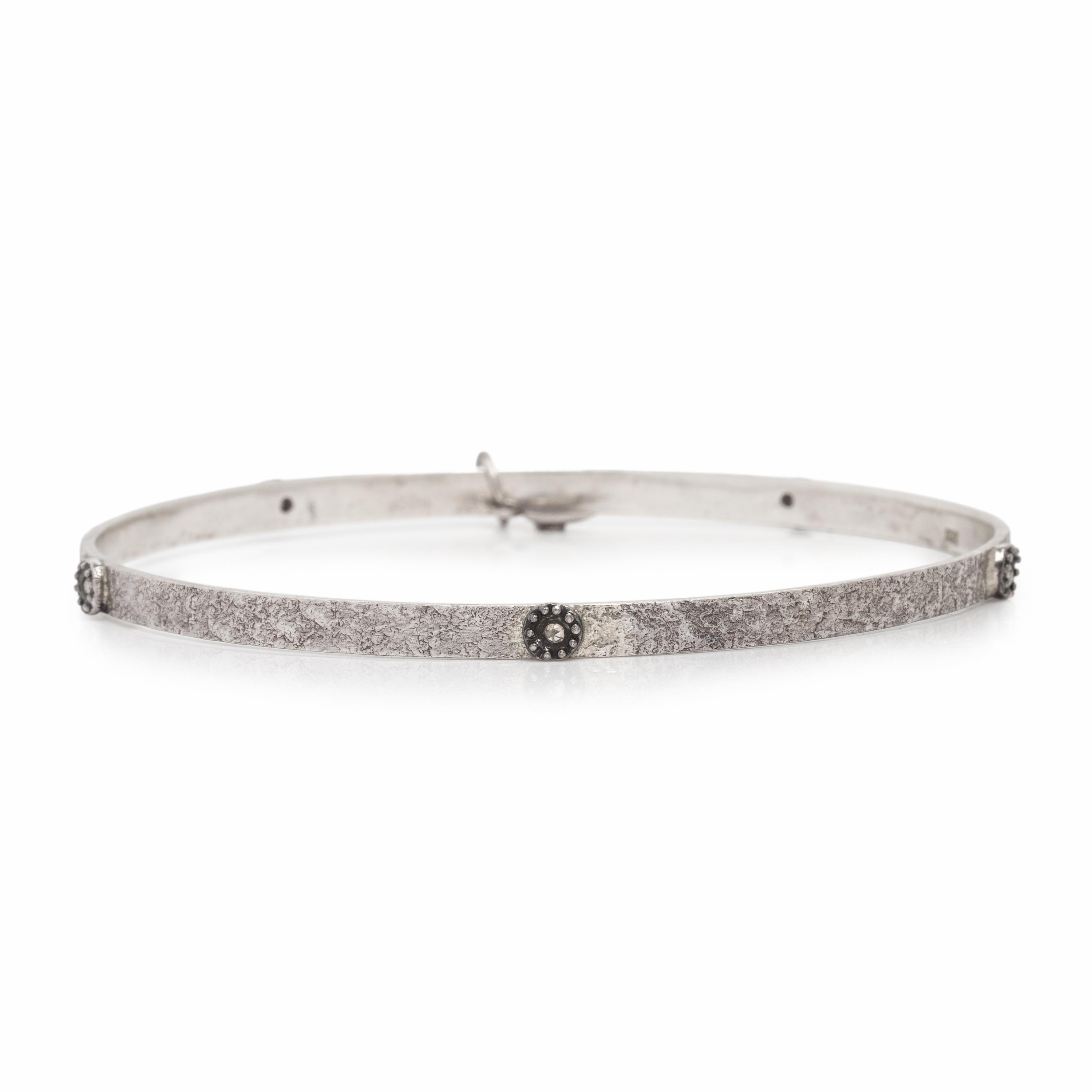 Coomi, White Gold Demi Parure and Sterling Silver Bangle Bracelet