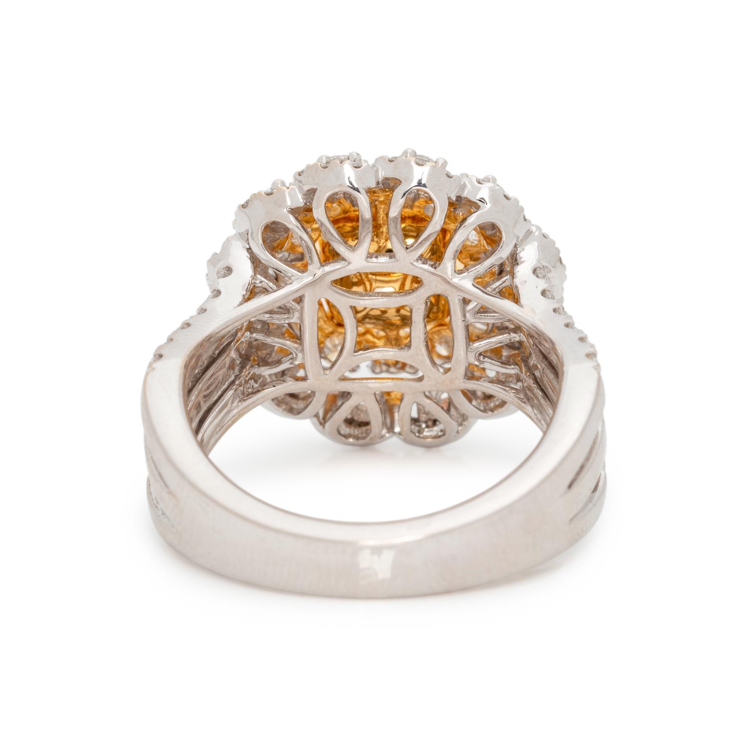 COLORED DIAMOND AND DIAMOND RING