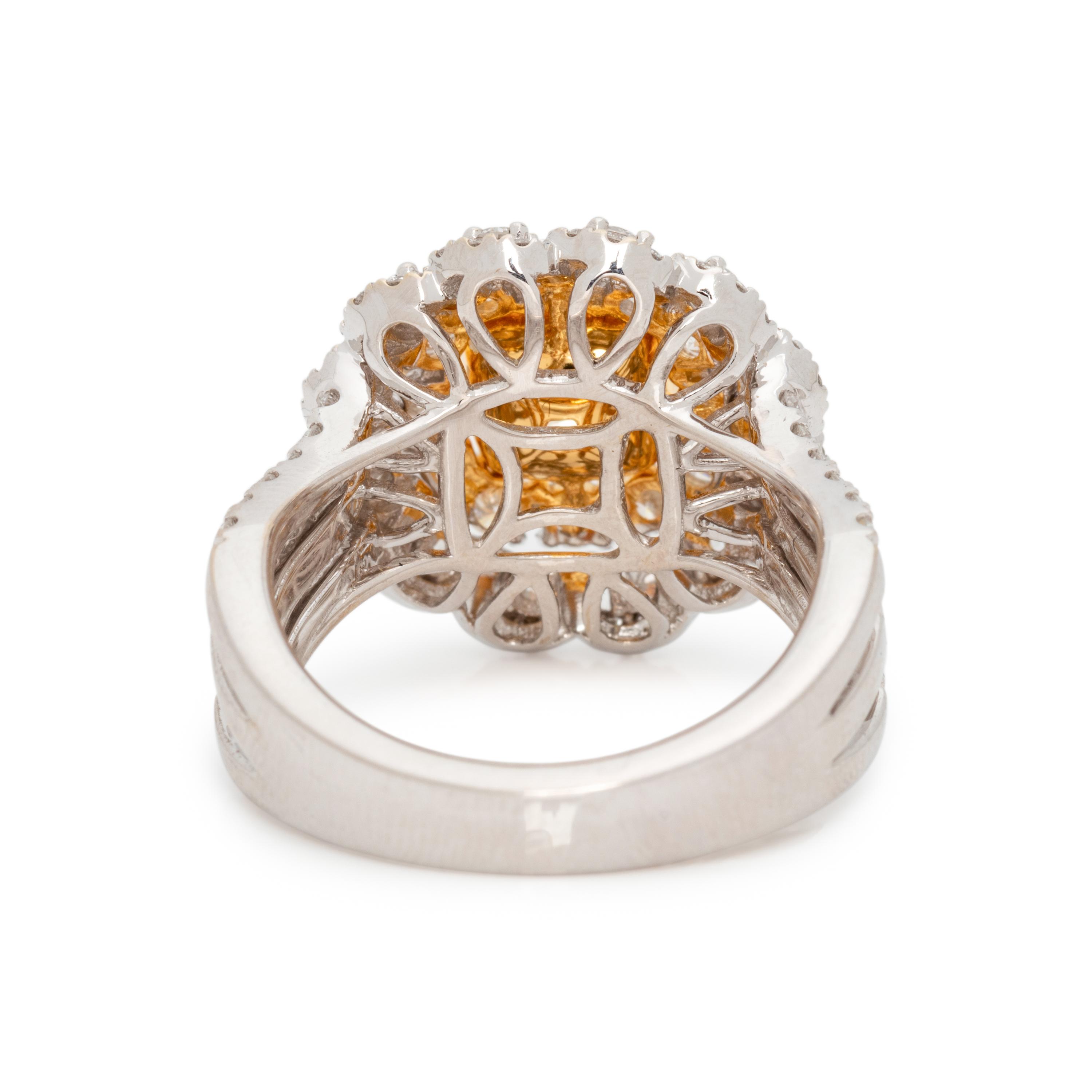 COLORED DIAMOND AND DIAMOND RING