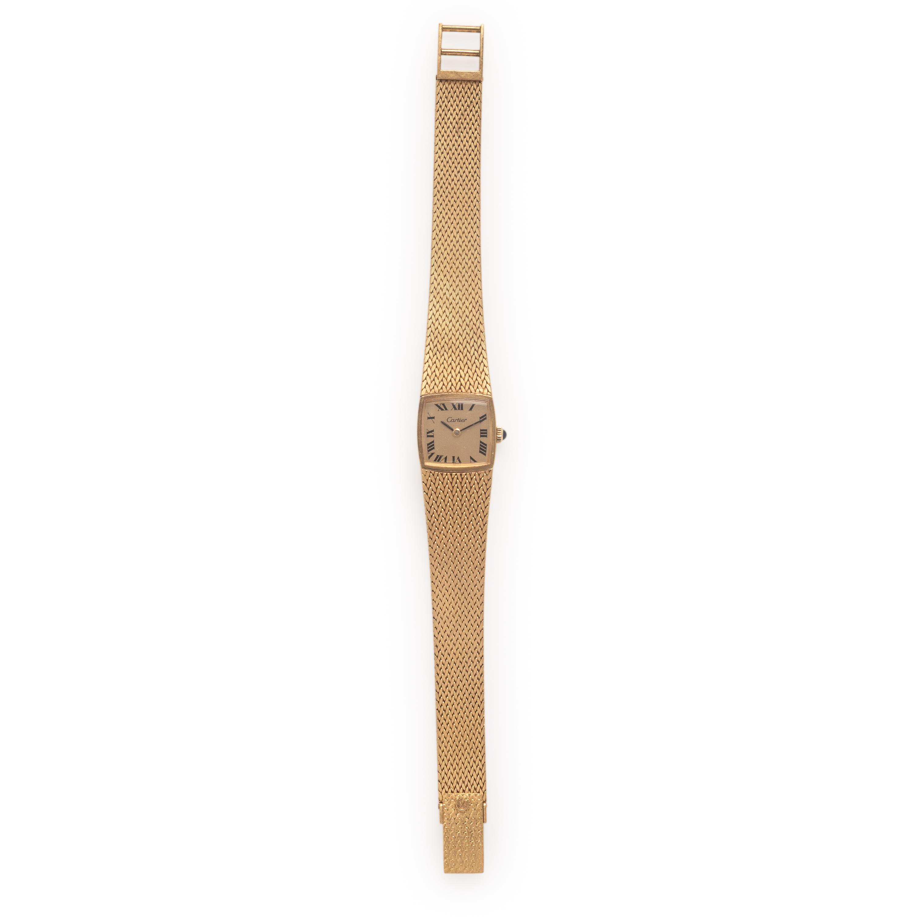 Cartier, 18K Yellow Gold Watch with Universal Geneve Movement