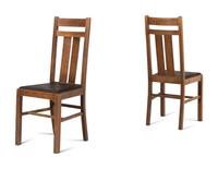 A Pair of American Arts and Crafts Oak Side Chairs