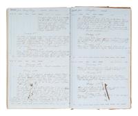 [MARITIME]. Log of the Barques Wavelet , Looling , and J.H. Wills documenting journeys in East Asia, ca 1862-1865. [ With: ] Notebook containing sea shanties and sketches of ships, ca 1862-63.
