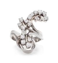 A White Gold and Diamond Ring, 6.60 dwts.