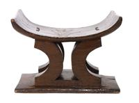 An African Wood Seat Height 17 x width 23 x depth 11 1/2 inches