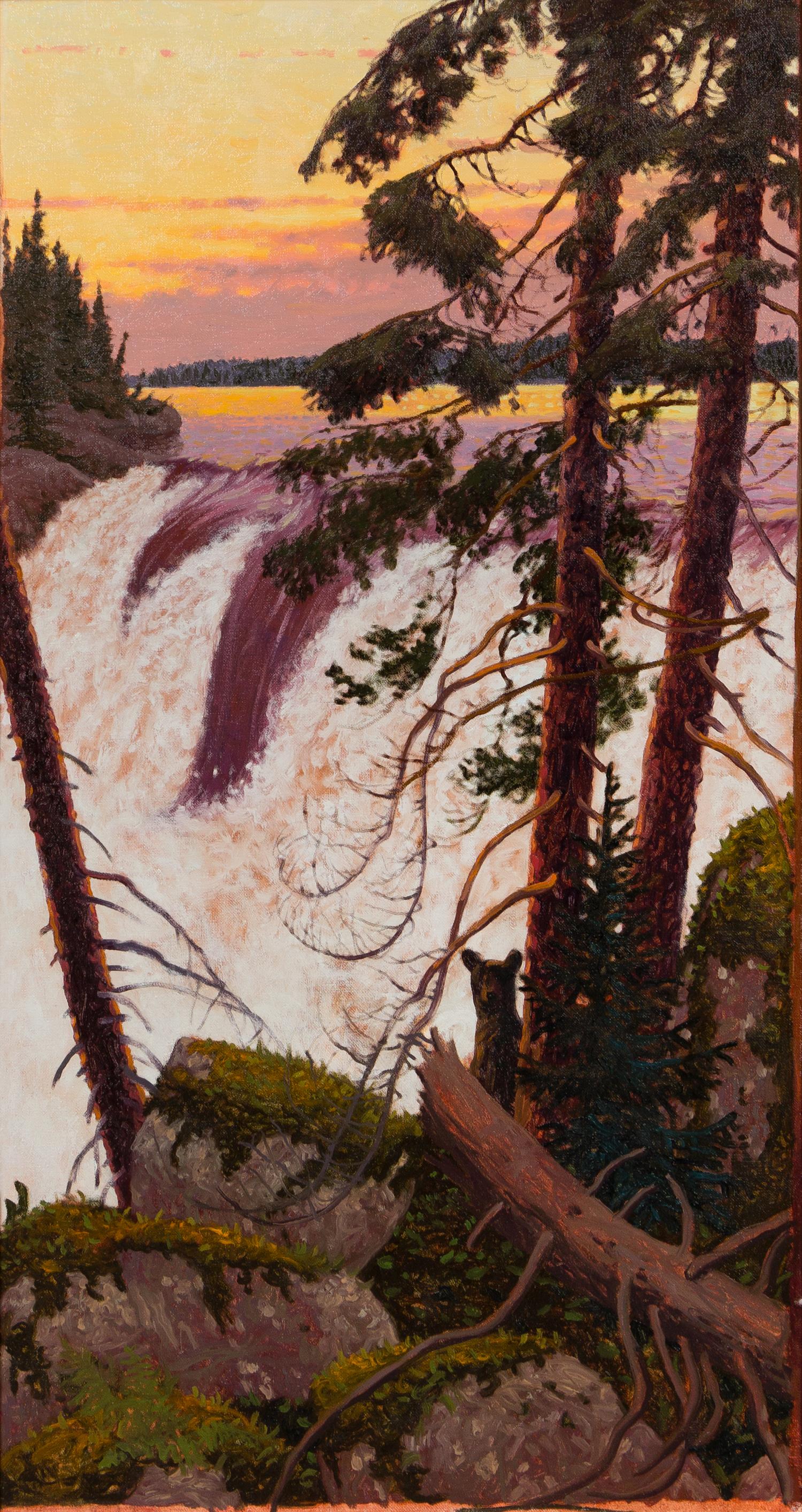 Tom Uttech, (American, b. 1942), Makwa Ovomin Kuaka Beekaun, 1993