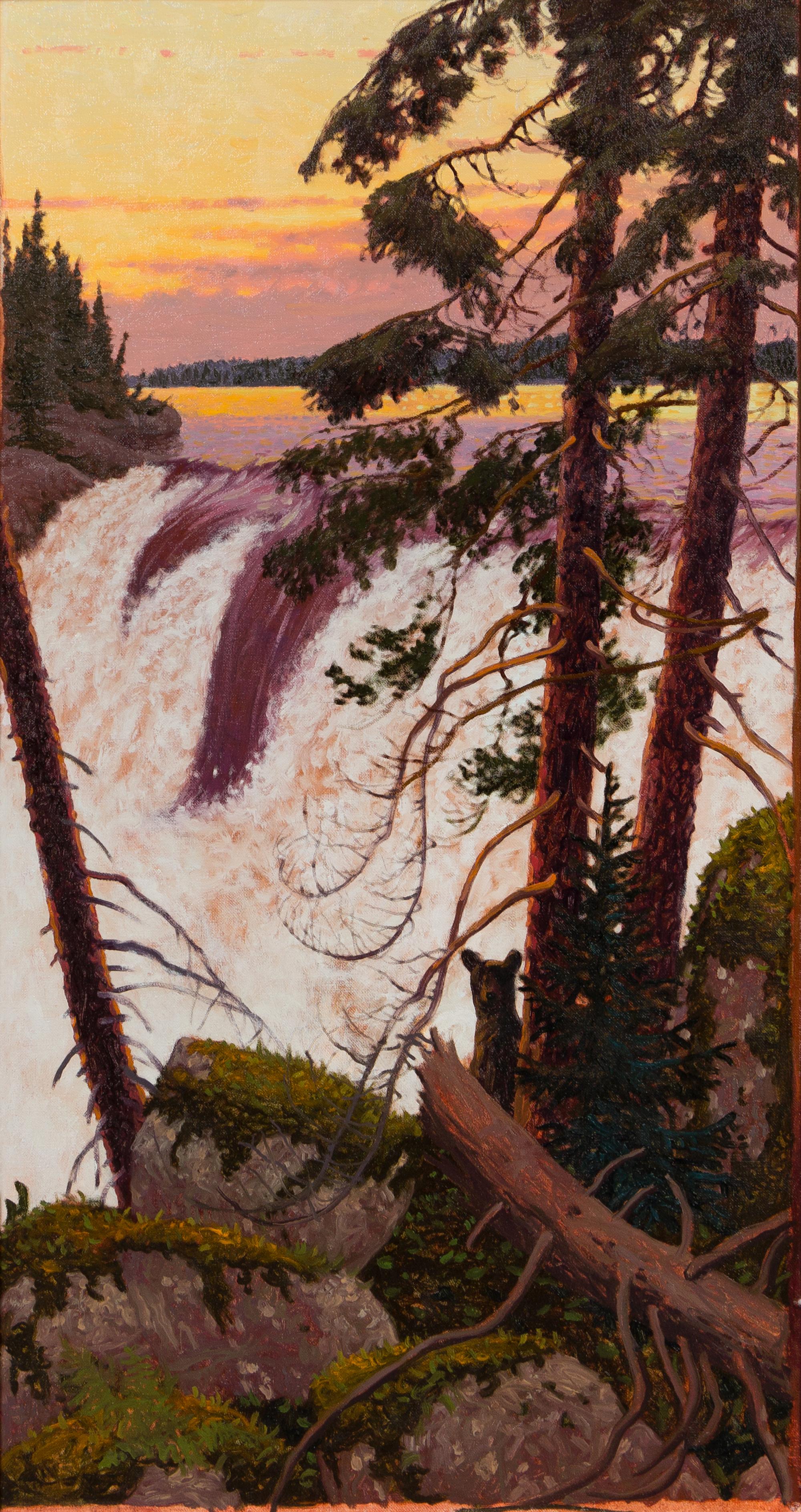 Tom Uttech, (American, b. 1942), Makwa Ovomin Kuaka Beekaun, 1993