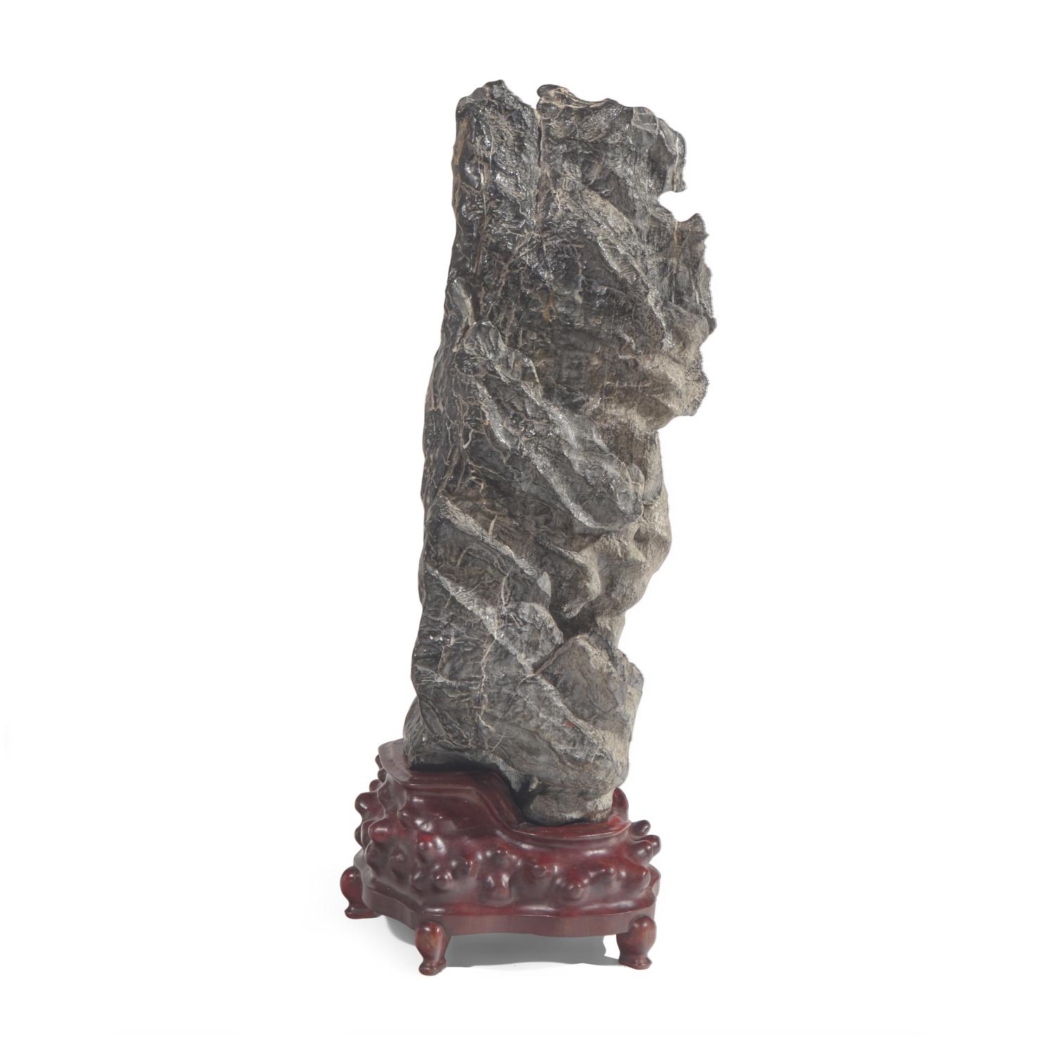 A Large Chinese Lingbi Scholar's Rock — 靈璧賞石