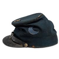 Model 1858 enlisted man's forage cap with blue 3rd Division, XI Corps badge.