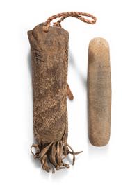 Kiowa Honing Stone in Hide Sheath