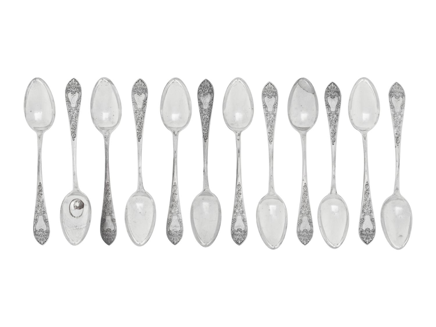 A Collection of American Silver Flatware Articles