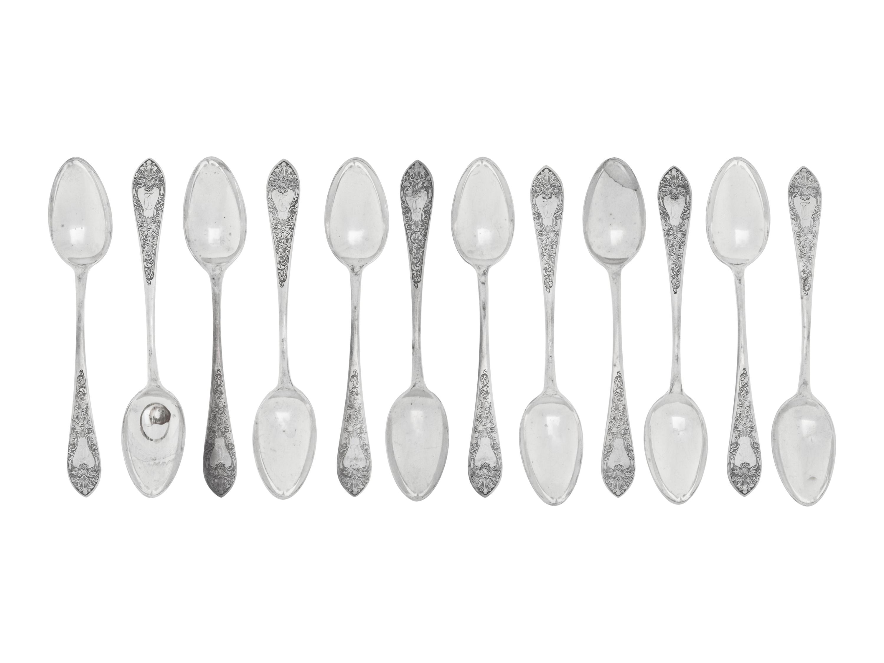 A Collection of American Silver Flatware Articles