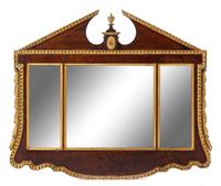 A George II Style Parcel Gilt Mahogany Mirror Height 43 x width 50 1/2 inches. — LATE 18TH/EARLY 19TH CENTURY