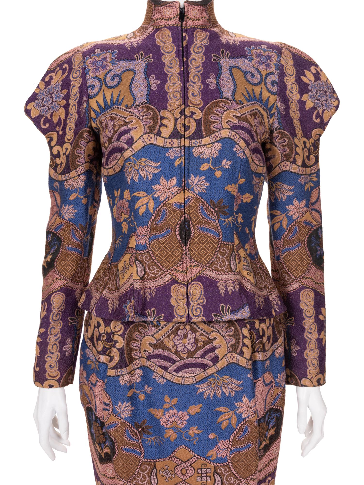 Two Designer Skirt Suits: One Christian Lacroix and One Versace, 1980-90s
