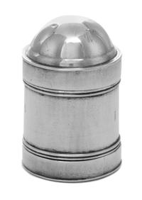 A George III Nutmeg Grater, Samuel Pemberton, Birmingham, 1816, of canister form with a domed lid opening to a grater.