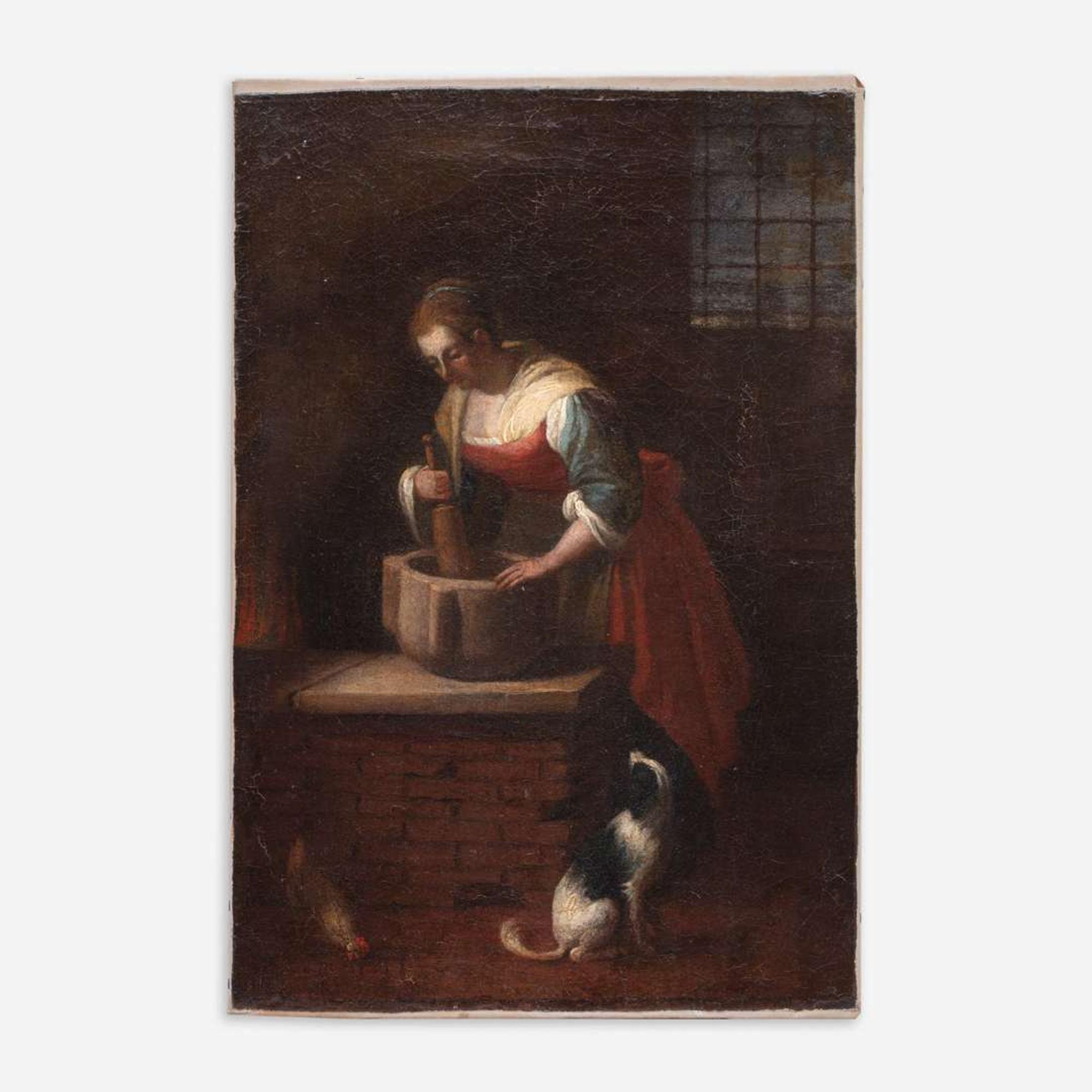 Giorgio Giacoboni (Italian, 1716–1762) Woman at Her Mortar
