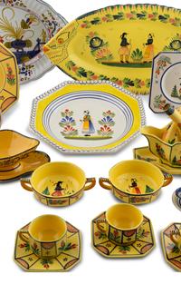 An Assembled Set of French Quimper Dinnerware