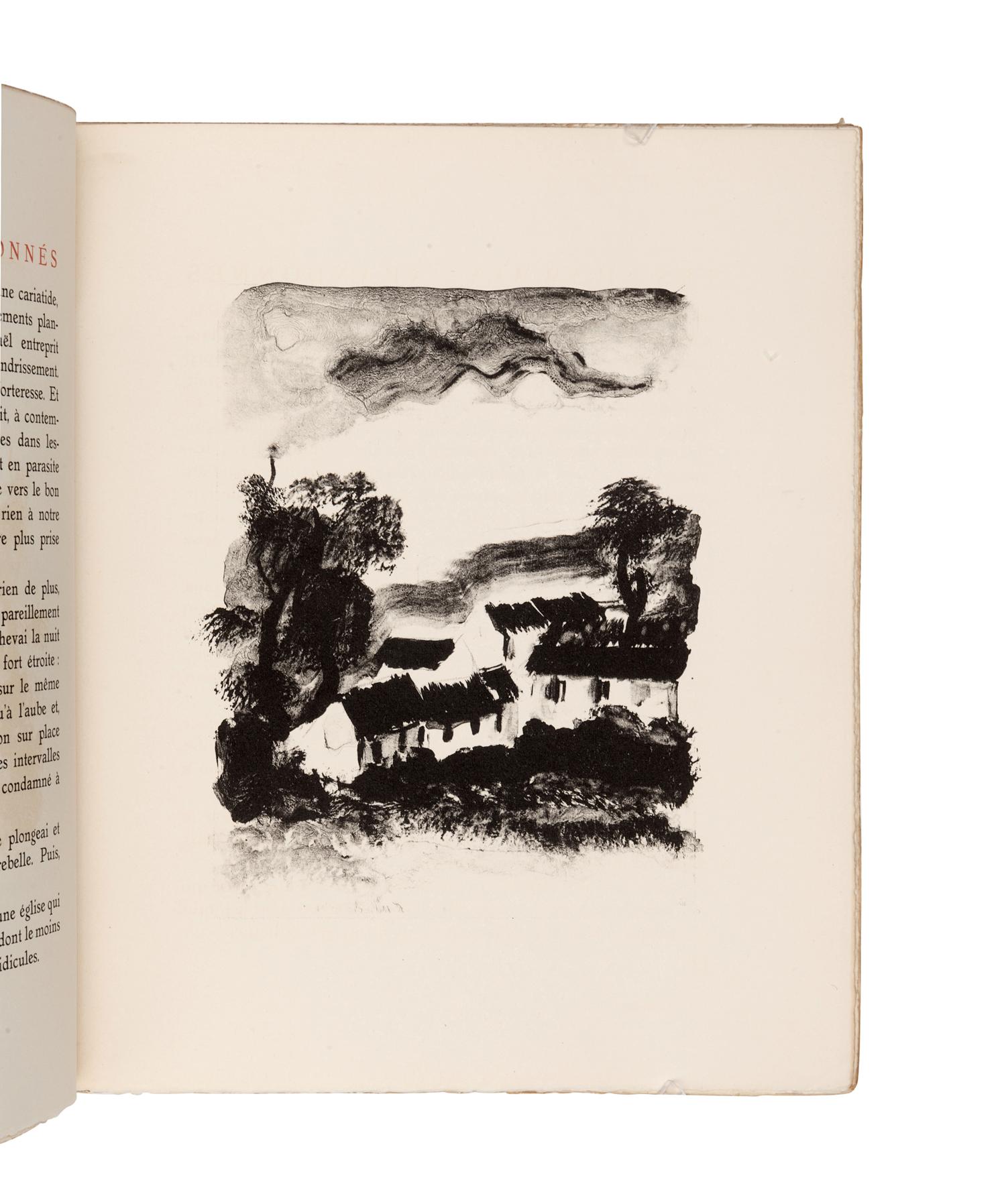 [ARTIST'S BOOK]. VLAMINCK, Maurice de (1876-1958), illustrator. DUHAMEL, Georges (1884-1966). Les Hommes abandonnés . Paris: Marcel Seheur, 1927.
