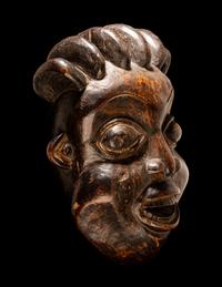 A Bamum Wood Helmet Mask