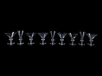 Nine Steuben Glass Stems